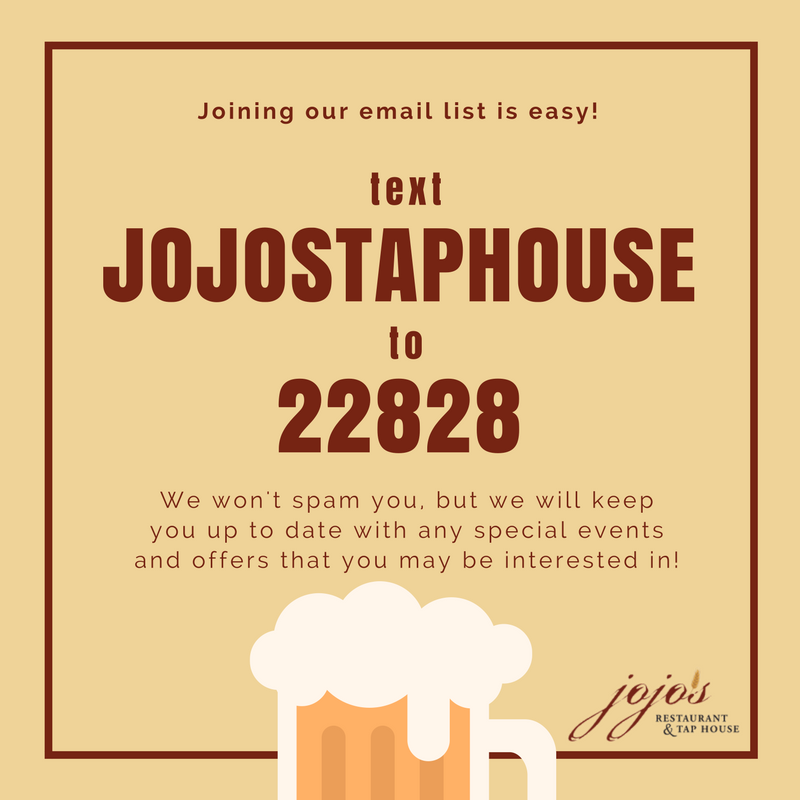 JOJOSTAPHOUSE's tweet image. Joining our email list is SO EASY!!! Just send us a text to 22828 and keep updated with special events, coupons, and offers! #coupon #email #texttojoin #textus #emaillist #frederickmd #restaurants #downtownfrederick #marketing