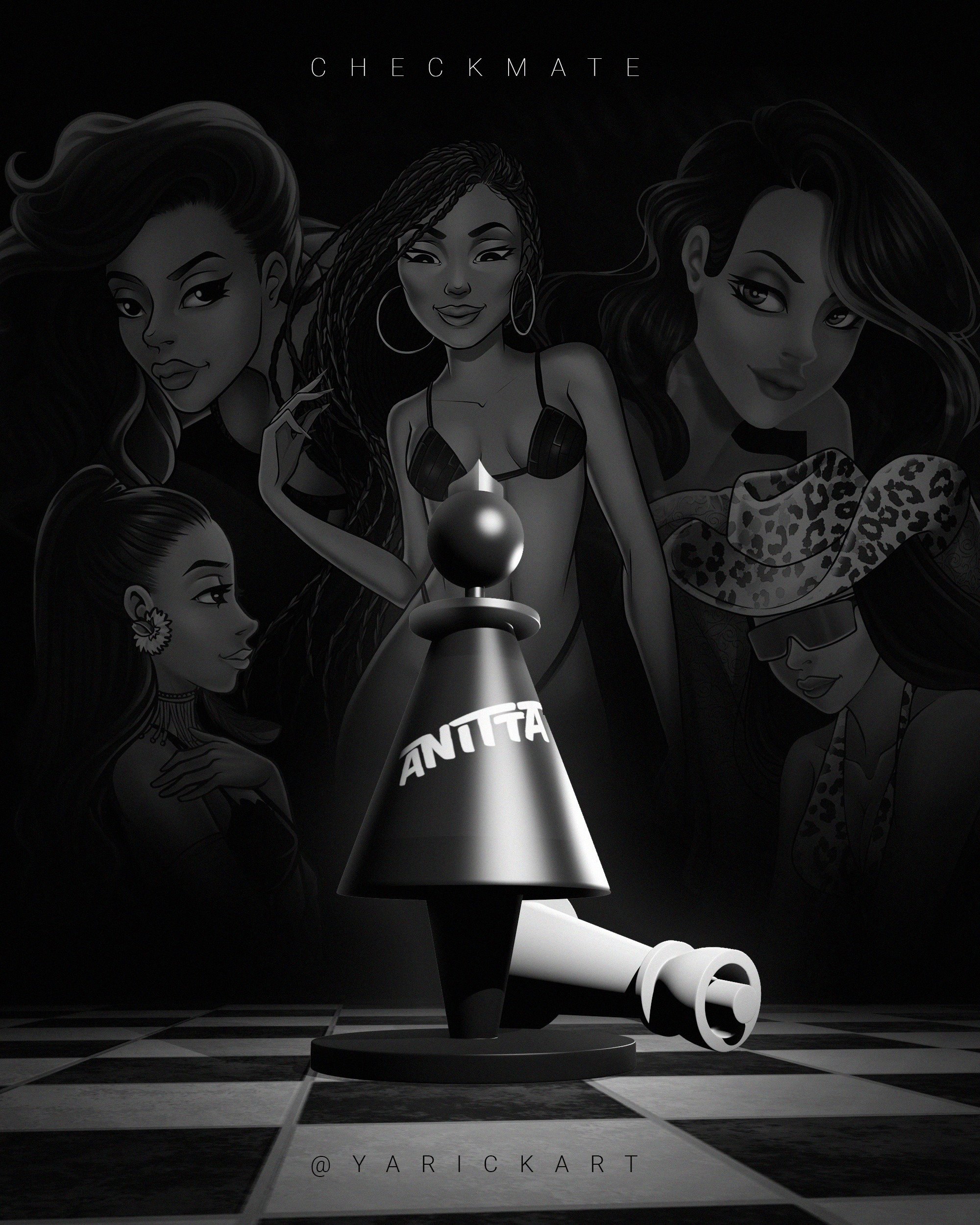 Yarick Art on X: Minha peça do #Checkmate da @Anitta! #anitta #anira  #downtown #vaimalandra #isthatforme #WillISeeYou #chess   / X