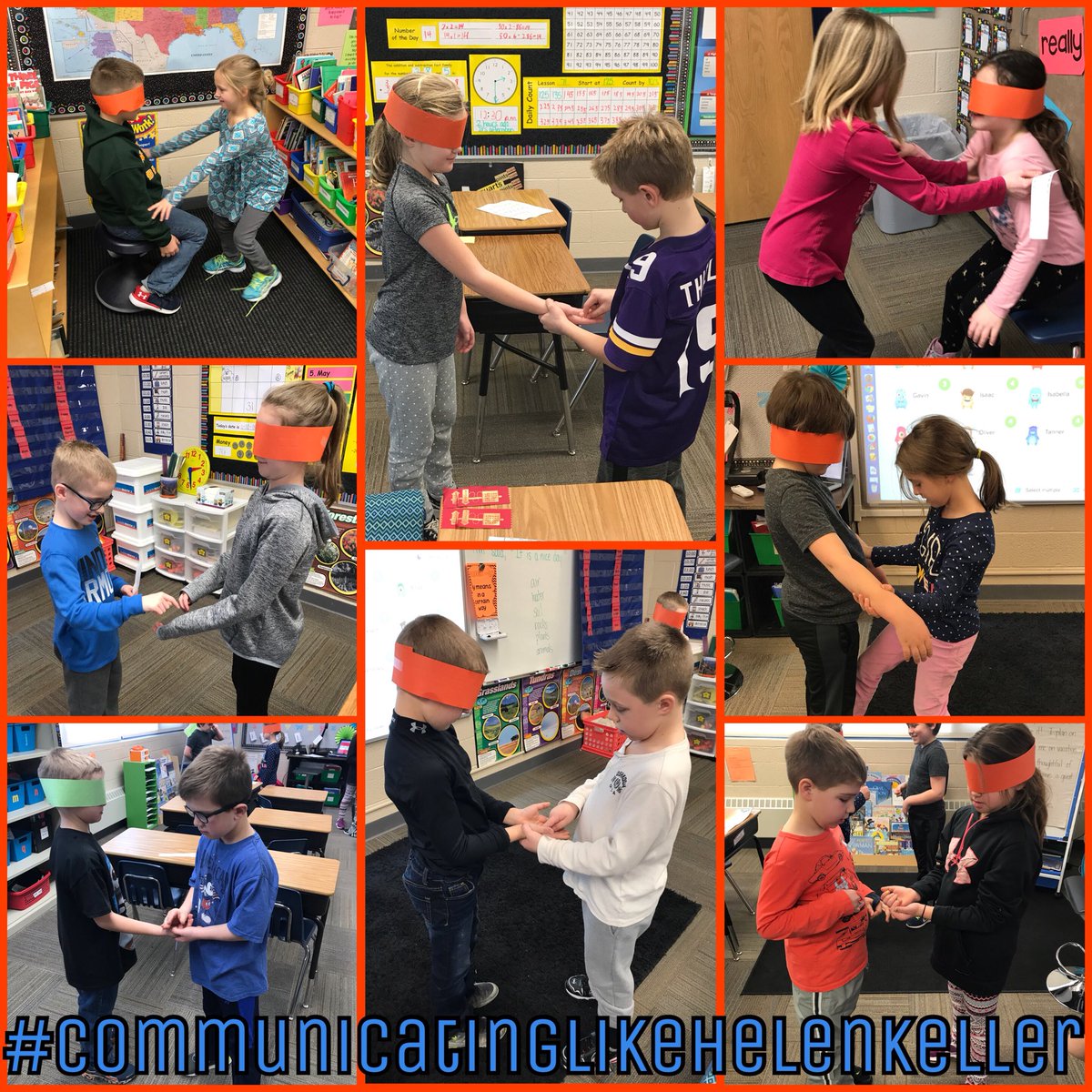 Amy_saewert's tweet photo. 2nd graders coming up with alternative ways of communicating after reading about Helen Keller. #CommunicatingLikeHelenKeller #innovateND #KindredinnovateND https://t.co/Yj1wV1jzy8