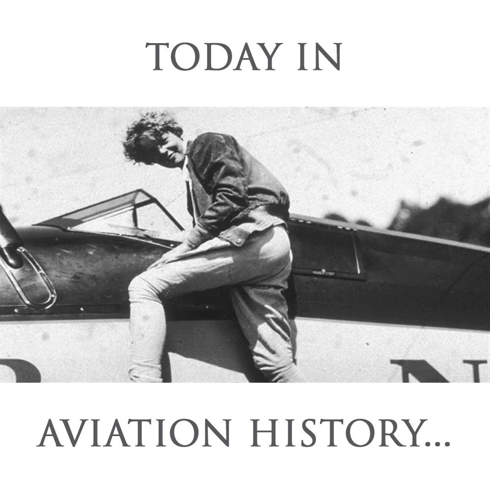 On January 11, 1935, Earhart became the first aviator to fly solo from Honolulu, Hawaii to Oakland, California #avgeek #Aviation #History