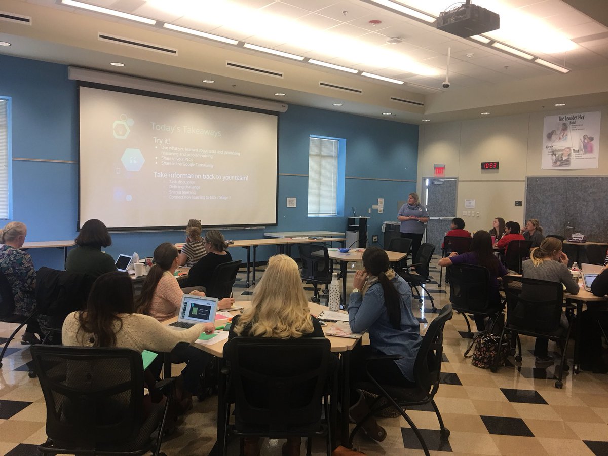 BethChinderle's tweet photo. Thank you 1st grade teachers for a wonderful morning of collaboration! #lisdelem #1LISD https://t.co/Ps8EOhRAYN