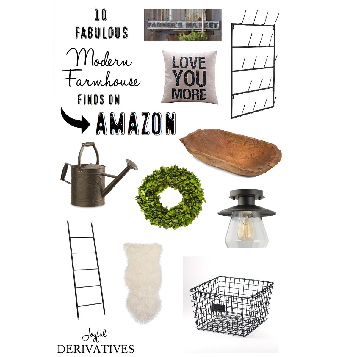 Did you know Amazon sells some pretty great farmhouse decor? I've made a list of my 10 favorites (that are all present in my home!) so you can easily snag a few. :) Enjoy! ow.ly/s6mG30hHUmT