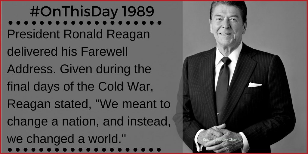 World Affairs Councils Of America On Twitter On Thisdayinhistory President Ronald Reagan Delivered His Farewell Address Read More Here Https T Co Ium7duvoii Waca Reagan Farewell Https T Co Vzivrj2ymg