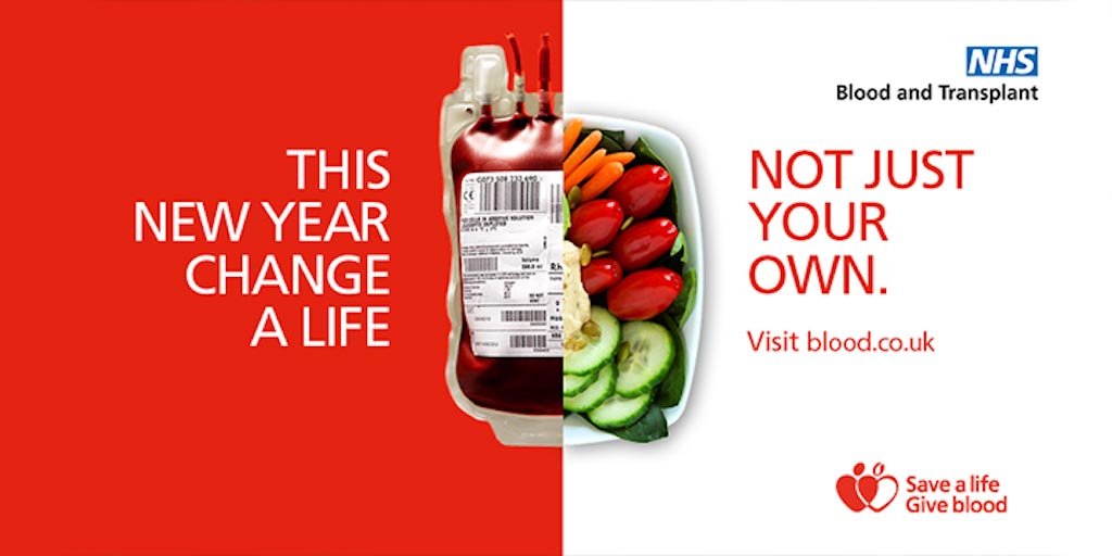 NHSuk's tweet photo. Making some life changes for your New Year’s resolution? #GiveBlood and change someone else’s life in 2018 @GiveBloodNHS https://t.co/9nDMEsyi1F https://t.co/xbLQcJZ4fu