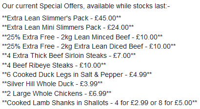 LlechweddMeats's tweet photo. Here are our latest #specialoffers, available while stocks last
#anglesey https://t.co/grRa4omGDT