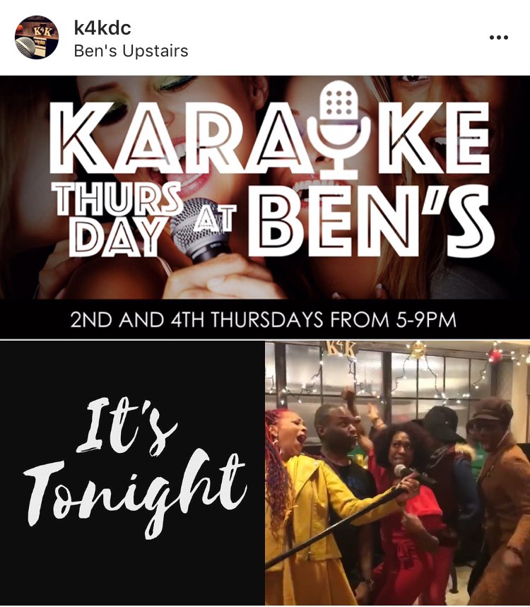 TheDriveSDW's tweet photo. Karaoke at @bensupstairs Tonight! Eat, Drink, Sing and Support Community! This month’s featured charity is  Adventure Amputee Camp! Doors Open at 5pm. Free Admission! #k4kdc #dcevents #karaoke #bensupstairs #breelllcevents #charity #HstDC https://t.co/QIBl1YvPjD