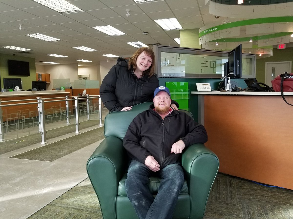 Jamie and Clara came into the branch today and told us how they were now mortgage free 25 years early due to their credit protection insurance.  Amazing story and happy for them both!  #cancerfree #sunnyinCBS