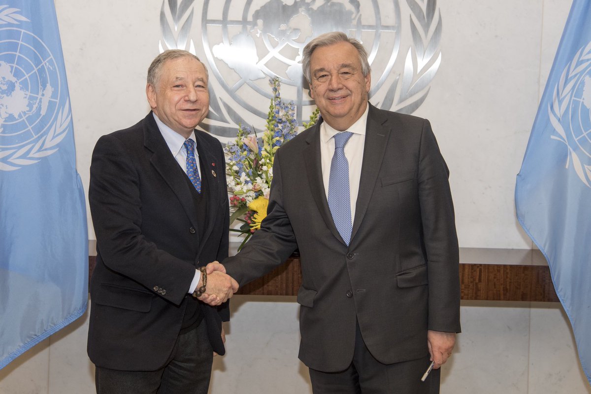 With <a href="/UN/">United Nations</a> Secretary General <a href="/antonioguterres/">António Guterres</a> today in New-York City, discussing #RoadSafety in the framework of the <a href="/SDGoals/">Global Goals Gazette</a>