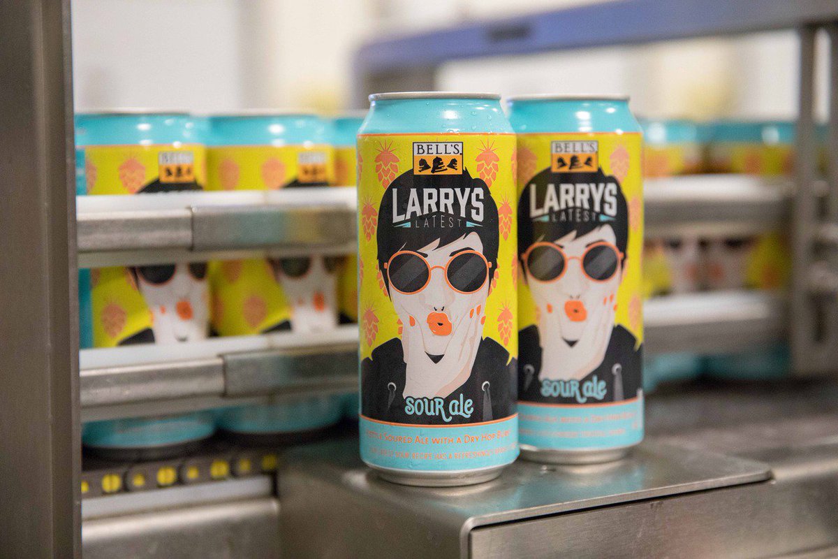 BellsBrewery's tweet photo. Our newest seasonal, Larry's Latest Sour has started shipping. Look for our dry-hopped kettle sour at your favorite retailers near you. Available on draught in bottles (6 &amp;12-packs) and cans (16 oz.). https://t.co/hONkStsBZP