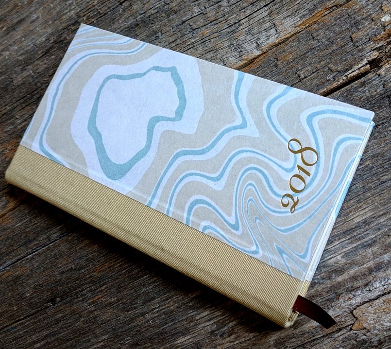 rhondamillerMHB's tweet photo. Two 2018 Weekly planners in my Etsy shop, now 50% off. Handbound, hardcover, and featuring my own original Suminagashi marbling! https://t.co/P5p8Lqyt8P https://t.co/srbD6SE7gt