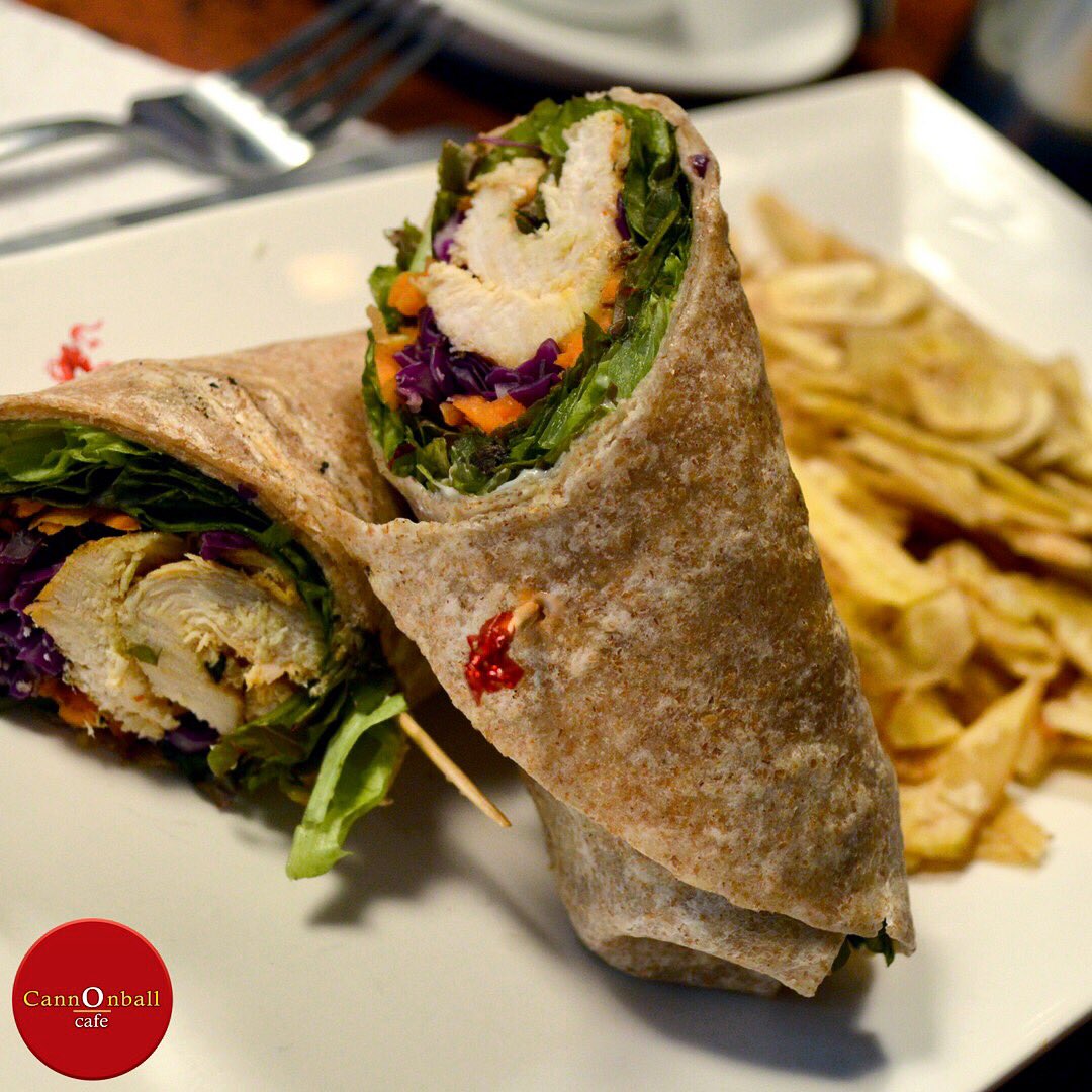 cannonballja's tweet photo. Chicken wrap anyone? C’mon down to #CannonballCafe for a delicious lunch. Take the whole office with ya! 😋 https://t.co/pI36XSUT9f