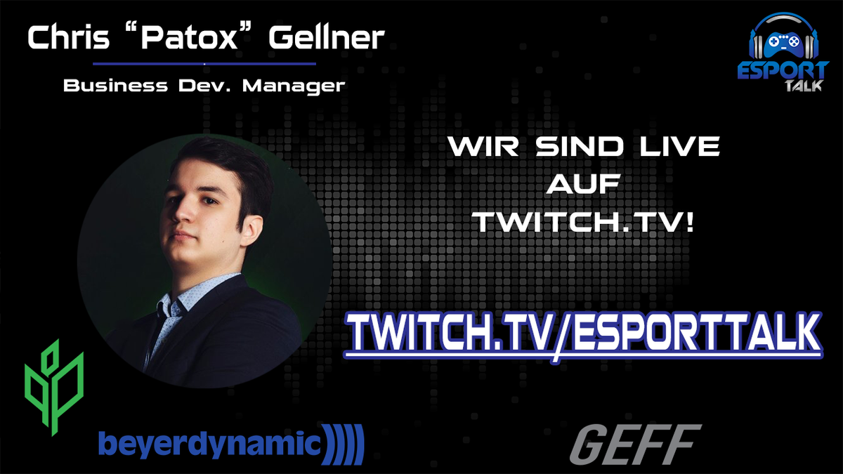 EsportConnectDE's tweet photo. Wir sind #live auf @Twitch!
@Chris_Patox, der Business Development Manager bei @sproutGG Esports &amp; Marketing Manager Gaming &amp; Esports bei @Caseking &amp; @noblechairs ist zu Gast.
https://t.co/oWlSftYzPE 
#esports https://t.co/NWwfZNFV62