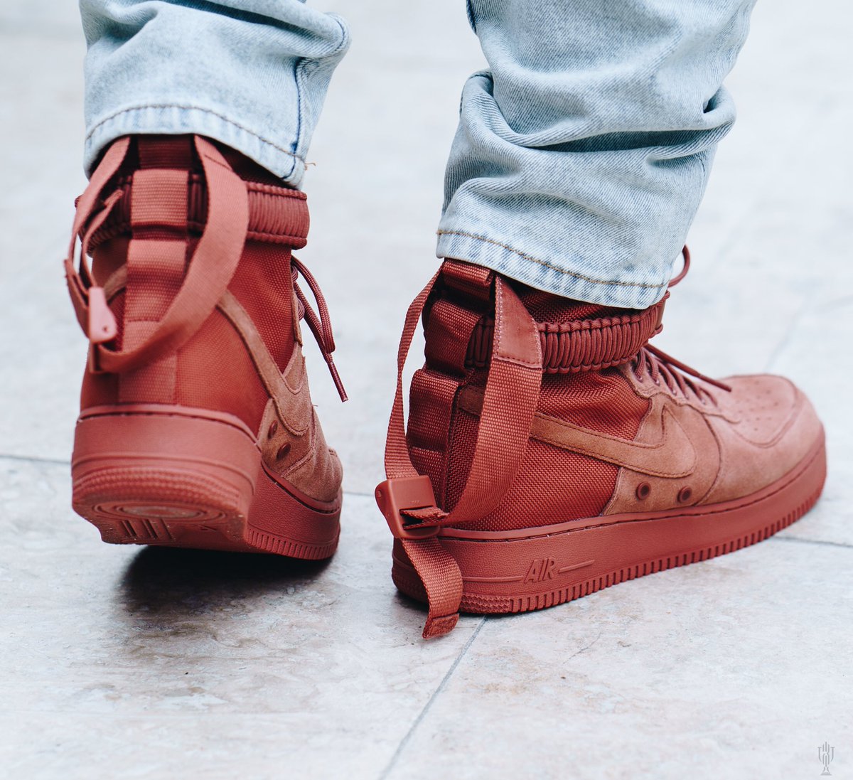 dusty peach sf af1 outfit