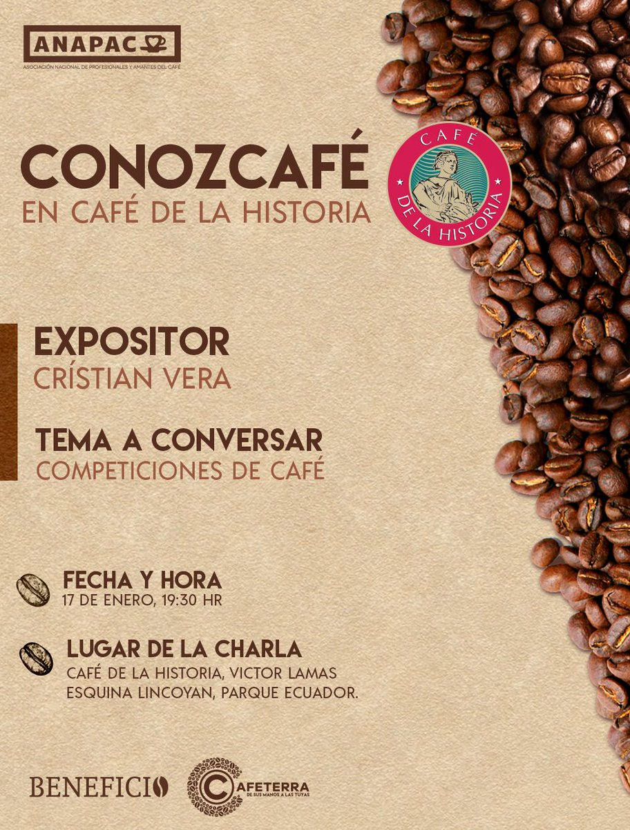 cafeterracl's tweet photo. Ya hiciste planes para vernos en Concepción? Charla sobre las competiciones de café, no te la pierdas 17 enero.
¡Nos Vemos!
#Café #Cafeterra #desusmanosalastuyas #Espresso #Coffee #Concepción #charla #conozcafé https://t.co/YHOsABhiR0