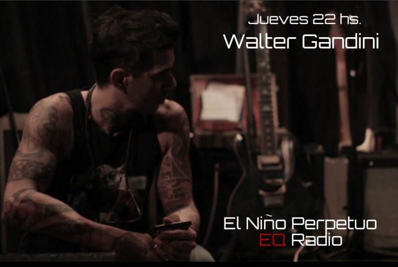 Jueves 22 hs.
El Niño Perpetuo
Conduce: Miky Martínez
Invitado: Walter Gandini
por eqradio.net
<a href="/WalterGandini/">Walter Gandini</a> 
<a href="/EQRadioNet/">EQRadio</a>