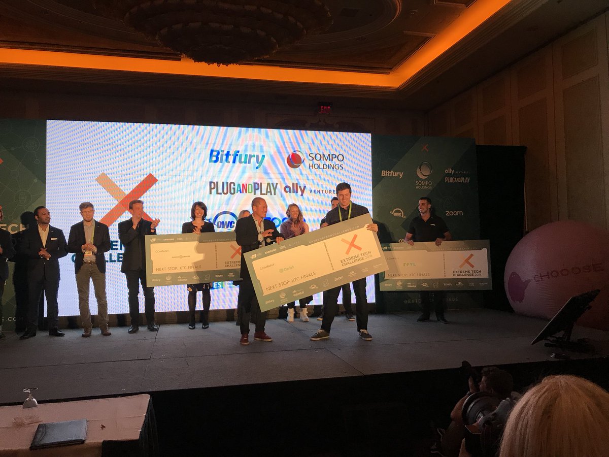 ExTechChallenge's tweet photo. CONGRATULATIONS to the TOP 3 of #XTC2018 @owletbabycare @PowerLedger_io @revl These Finalists will pitch on Necker Island to an amazing panel of judges spearheaded by @richardbranson this fall! #CES2018 https://t.co/xMjjsVpq6u