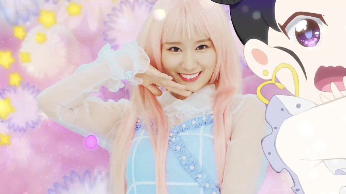 candy pop のサナの髪がピンク