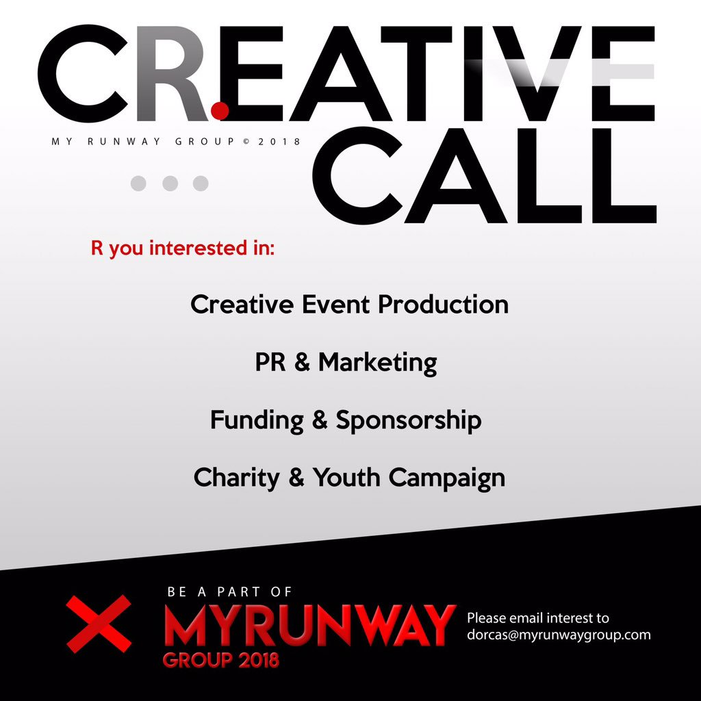 myrunwaygroup's tweet photo. R you interested in: 

💡👉🏾Creative Production 

📧👉🏾PR &amp; Marketing 

💰👉🏾Funding &amp; Sponsorship

❤️👉🏾Charity &amp; Youth Campaign 

Email your interest to dorcas@myrunwaygroup.com 

#TheYouthWillBeTelevised 🇬🇧📺🇬🇧

#Season II https://t.co/YLuG3LIN3Y