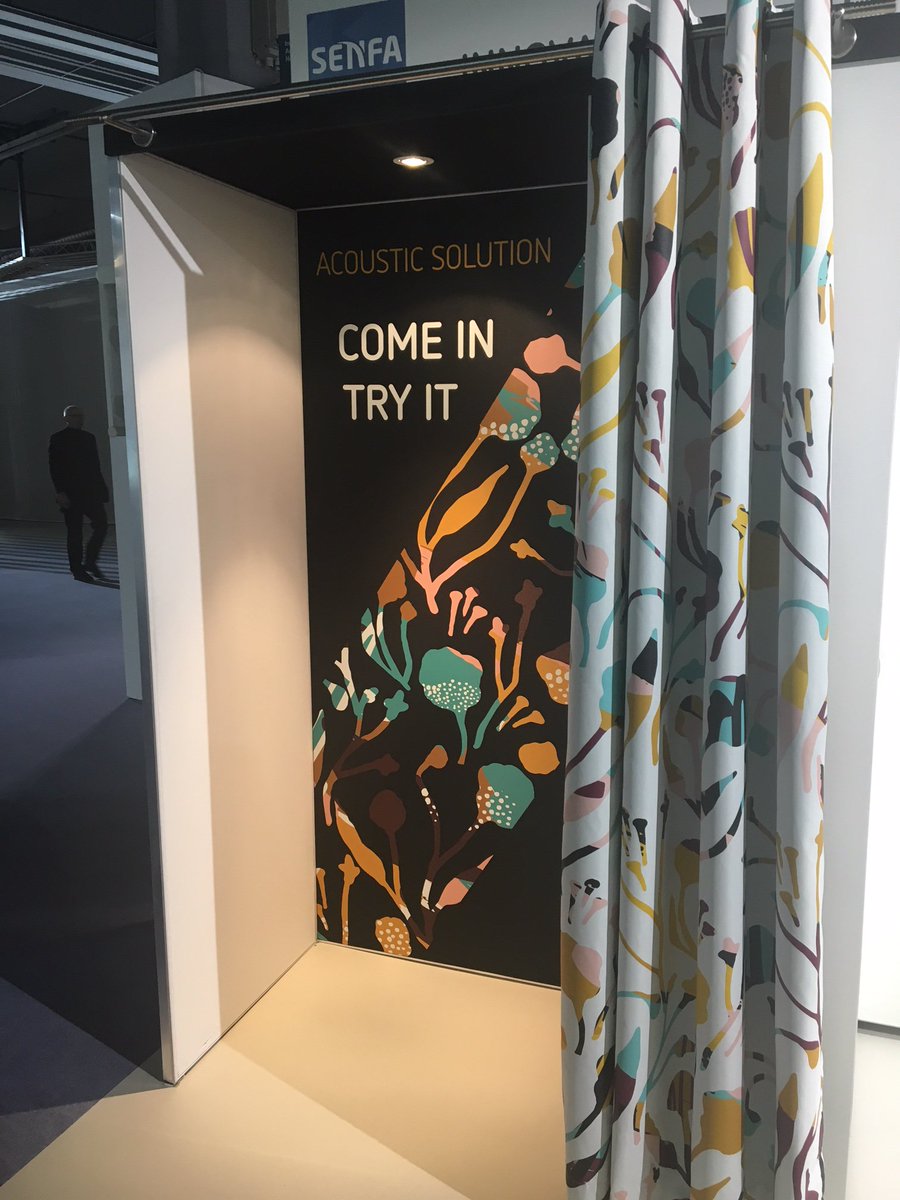 SENFA_chargeurs's tweet photo. Come in &amp; try  our acoustic solution @heimtextil booth X12 area interior achitecture hospitality ! #SENFA #DECOMIND #CHARGEURS #acoustic #design #interiorarchitecture #digitalprinting https://t.co/4ZbzlPstBS