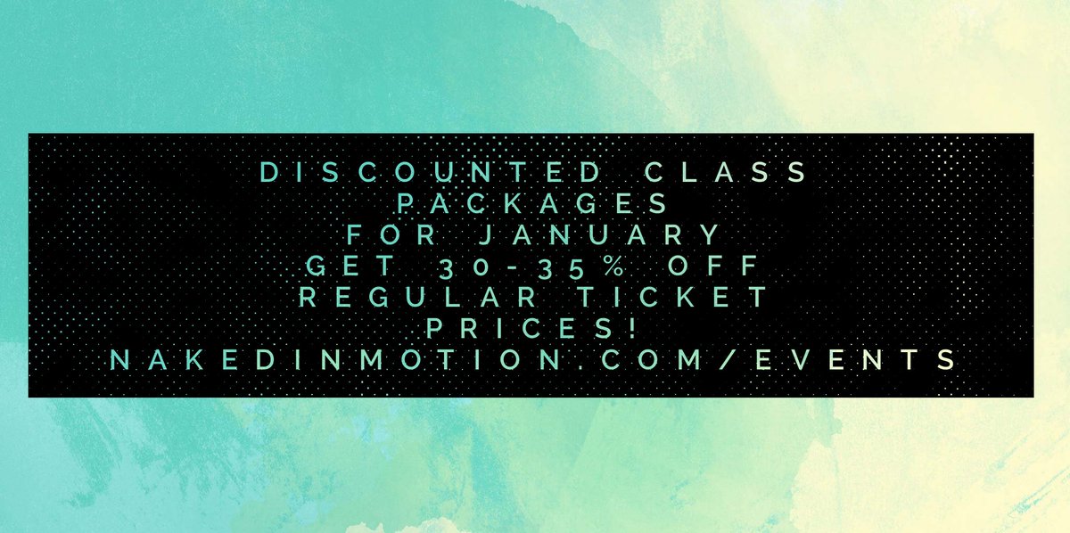 nakedinmotion's tweet photo. Take advantage of our January discount! Use codes "nakednewyear5" and
"nakednewyear10" on 5 and 10 class packages for 30-35% off regular ticket prices! https://t.co/aNIah4XOn1 #nakedinmotion #nakedyoga #yoga #pilates #discount #classpackages #jointhemovement https://t.co/d3sagiJD8G