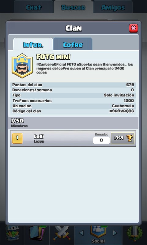 FOTGSp's tweet photo. Señores volvemos a la actividad con 3 nuevos clanes 
1:FOTG esports principal +3400
2:FOTG Mini cantera -3400
3:Naruto Última clan sólo para cofre y donaciones interesados DM https://t.co/z8rNFYPNbo
