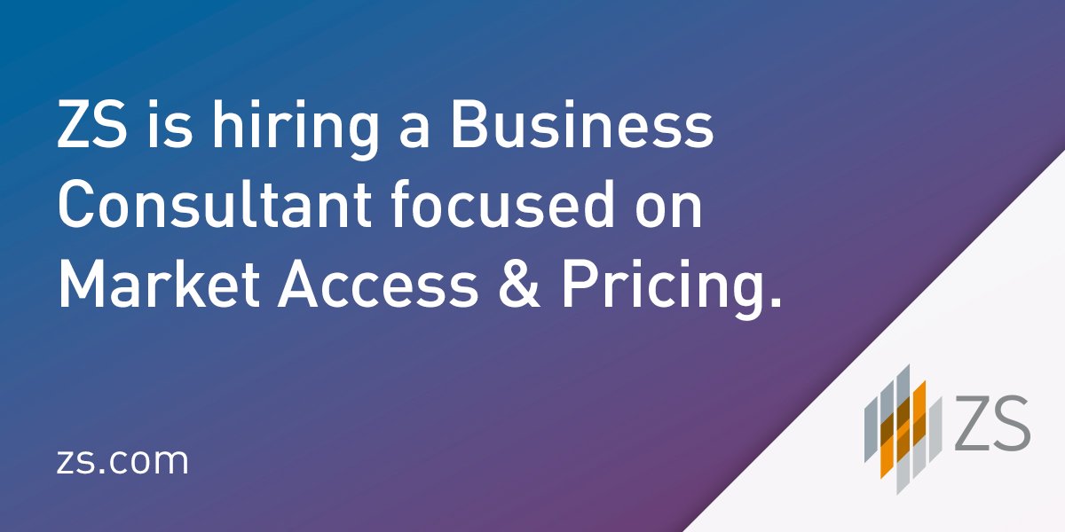 ZSCareers's tweet photo. .@ZSAssociates is hiring a Business Consultant in NYC focused on Market Access and Pricing projects: https://t.co/4RyxF8xI7y #ZSJobs https://t.co/1XhSQSVchF
