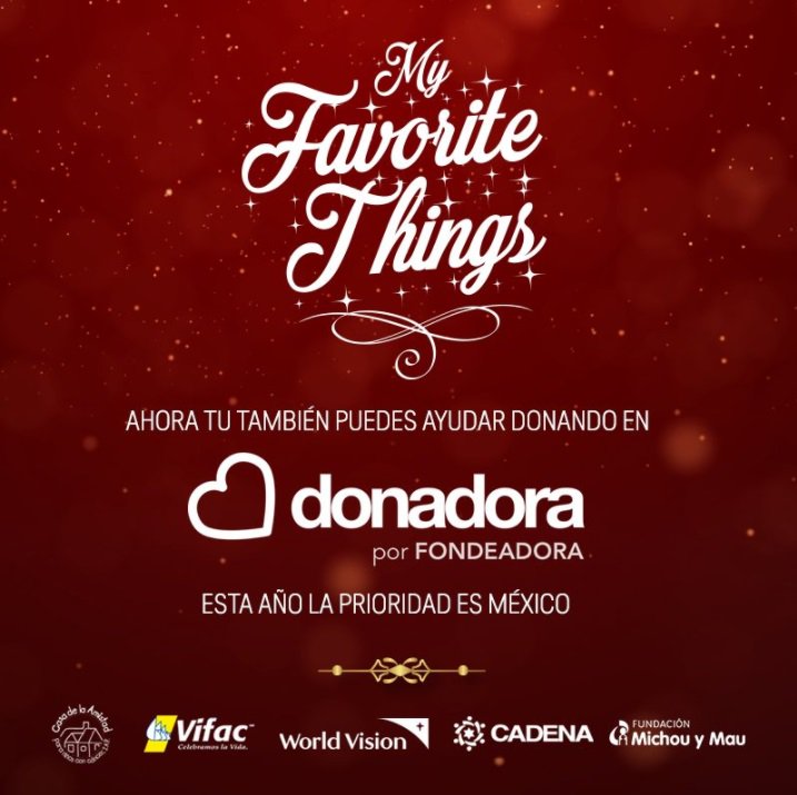 ConsentidosMD's tweet photo. #ConsentidosDebayle ¡Tenemos que llegar a la meta #cuentahabientes! apoyemos #MyFavoriteThings2017 @marthadebayle haciendo una aportación de lo que puedan a @DonadoraMx y creánnos, la vida se los recompensará https://t.co/lEsjBnry8Q https://t.co/Hr88Xk77wS