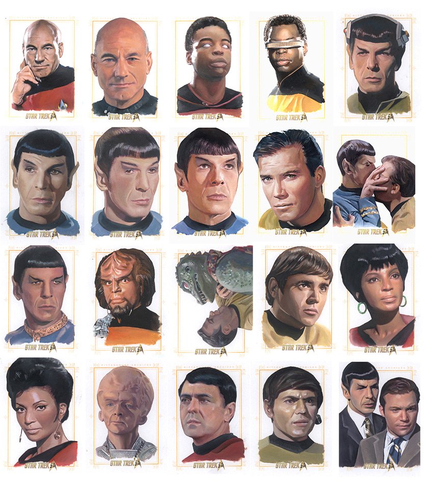 grahamart's tweet photo. Series of #startrek #sketchcards I did last year. https://t.co/nZtDR9xg6I
