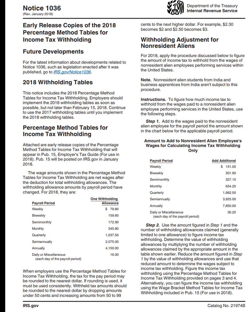 Irs Withholding Chart