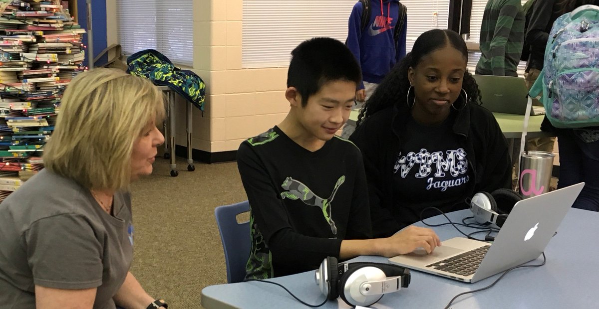 brownatwbms's tweet photo. WBMS Student Tech Fair - 15 kids going to county competition! #webbway #gamesapps #programming #fcstech2018 @webbbridge @WBMSprincipal @hurstwbmsap @mgarnerwbms @hoke https://t.co/pCciOwcCI2
