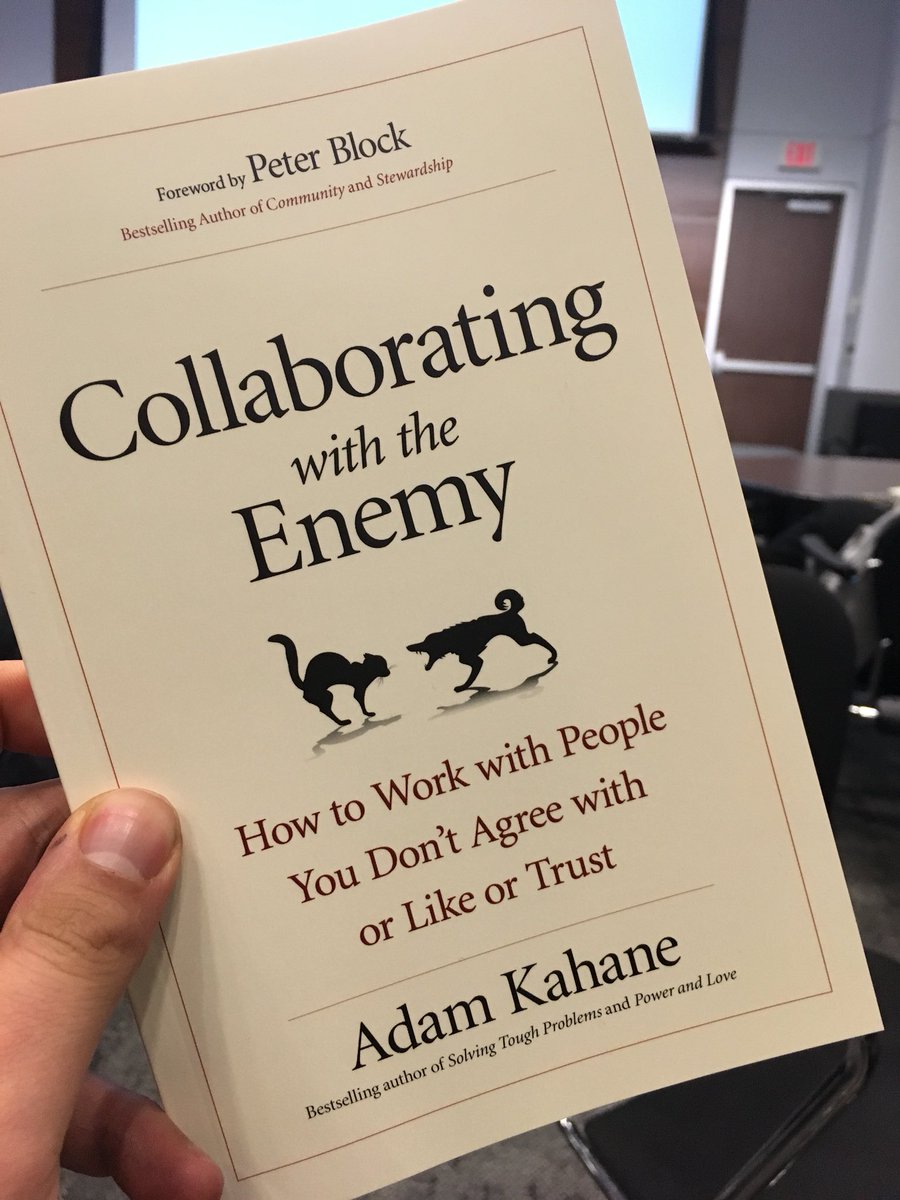Asking how to get people to do something? It never works. Ask what you can do. Great discussion from <a href="/adamkahane/">Adam Kahane</a> on #collaboration <a href="/MaRSDD/">MaRS</a> #teamwork #leadership