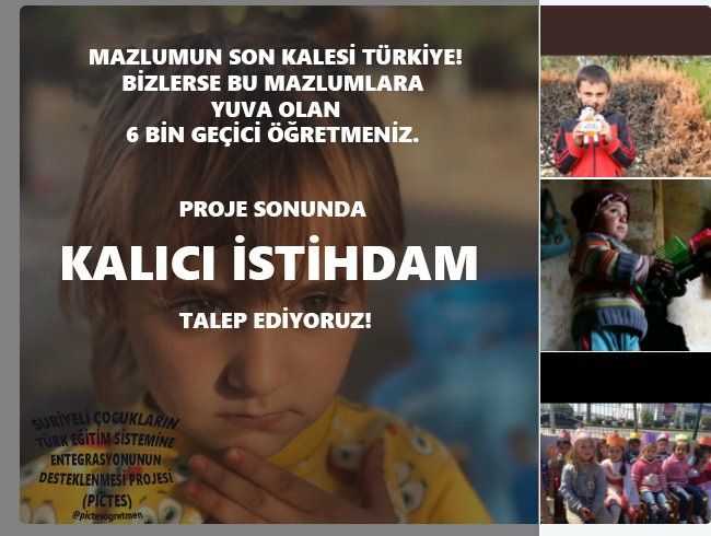 #PictesÖğrtmneKadro

Onlar özverili çalışmalarıyla ülkemizin âdeta gönül elçisi olmuşlardır. Kalıcı istihdam onların da hakkıdır. Devletimiz gereğini yapmalıdır.