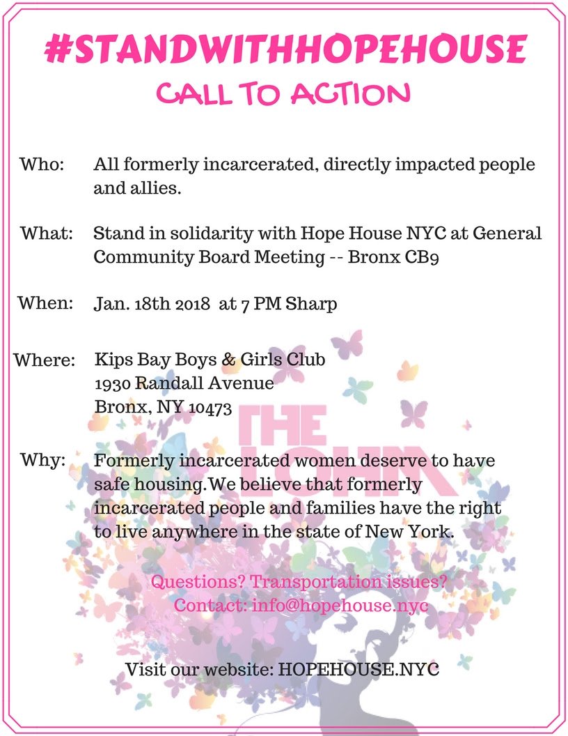 katalcenter's tweet photo. TONIGHT @ 7pm: Join @HopeHouseNYC in fighting for the right of formerly incarcerated women to have safe and secure housing. RSVP: https://t.co/qZETxNqJs8
Read More: https://t.co/oIRTHac588
#StandWithHopeHouse https://t.co/zJI6fmogx7