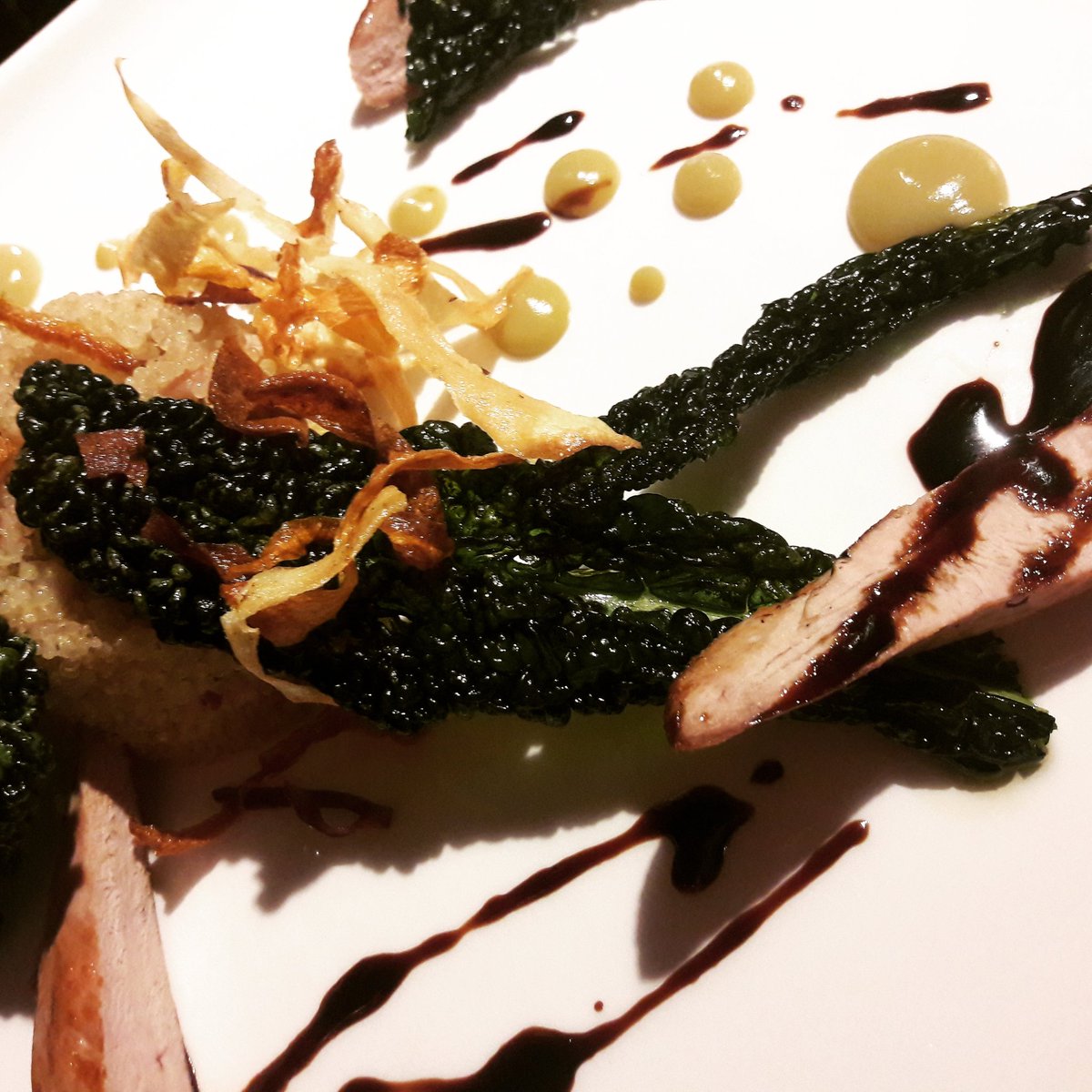 CaseLeicester's tweet photo. A La Carte main...
Sous Vide Pheasant, Smoked Bacon Quinoa, Crispy Cavolo Nero, Brussel Sprout Puree and Red Wine Jus...
See you soon... https://t.co/eLqRJp8R3r