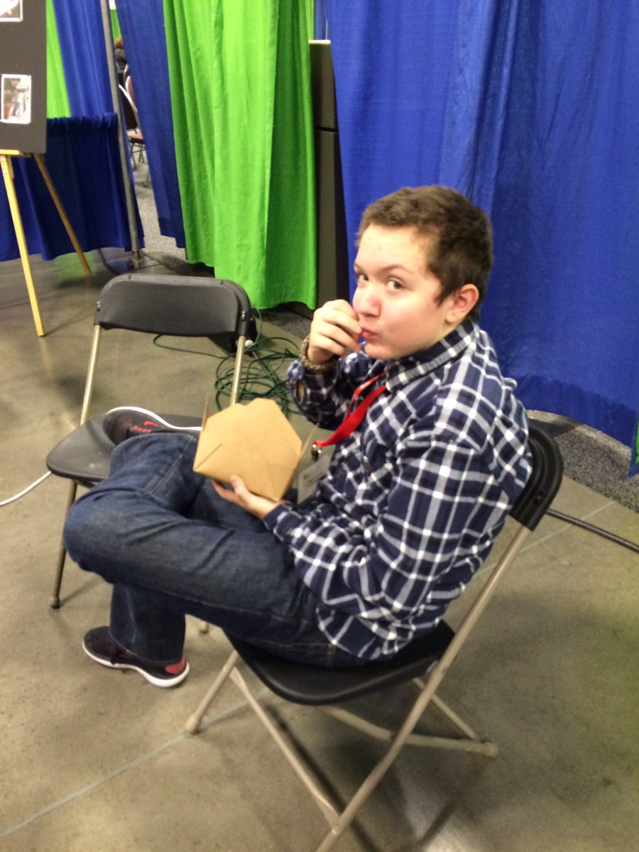 While Steven is talking, Wes is ... 😀. A couple of Rock Stars!