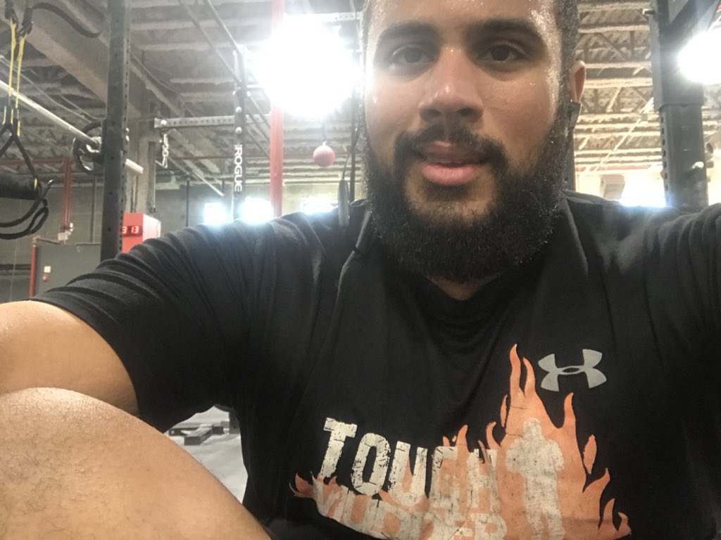 TheOutdoorEthos's tweet photo. First full morning back at the gym in 2018 and I’m sitting here in a pool of my own sweat. Feels good to be putting in the work again. #TougherTogether #TMAmbassador https://t.co/YHV43nPuZO