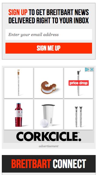 SwiftCycle's tweet photo. @Corkcicle As one of Orlando's finest companies did you know that your ads are showing on Breitbart? We checked the site after reading about @slpng_giants and wanted to let you know! That site is not a place for a company from the Ivanhoe! https://t.co/y59S5msnHr