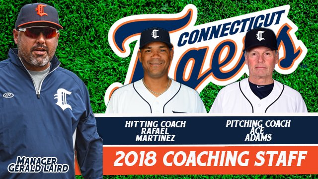 goseaunicorns's tweet photo. Your 2018 CT Tigers coaching staff, led by 2nd year Manager @laird_lll! Also returning are Pitching Coach Ace Adams &amp; Hitting Coach Rafael Martinez. They're joined by Athletic Trainer Sean McFarland and Strength Coach Edwin Ortiz.

👀FULL RELEASE ➡️ https://t.co/aK3xS34QIw https://t.co/BgGPD45Rxj