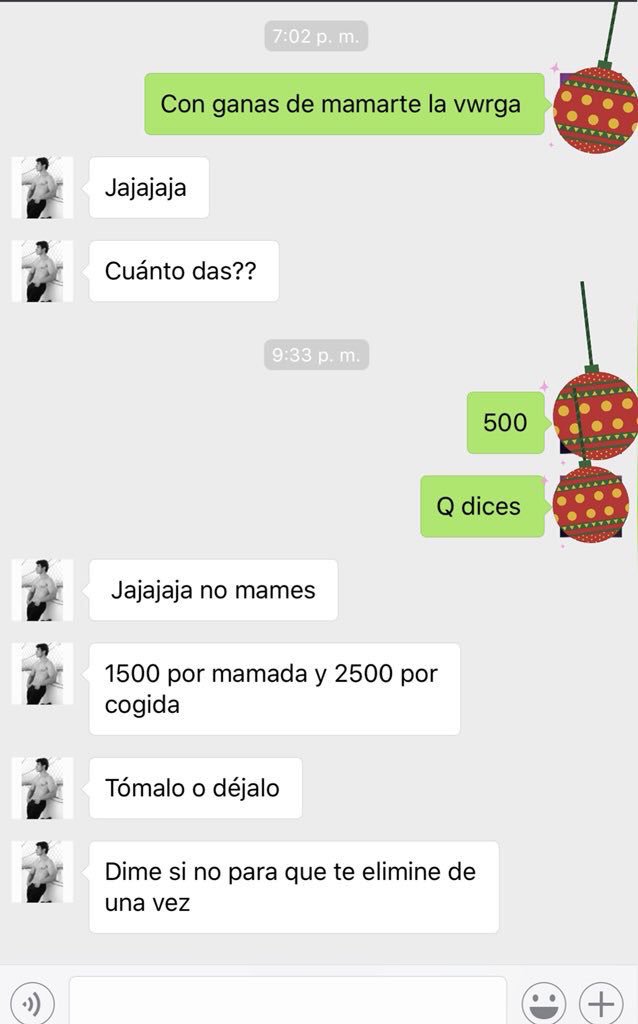 LAMASPERRRA2's tweet photo. Niñas esta a $1,500 la mamada y $2,500 la cojida, tomenlo o déjenlo.  Que tal este chichifo quiere cobrar mas caro que Germán Guerra 💅🏻 https://t.co/rZL0x6U2bR