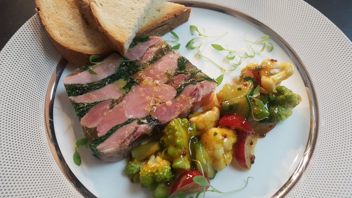 Our ham hock terrine, #tasty, #seasonal #Colorful <a href="/GalvinAthenaeum/">GalvinAtTheAthenaeum</a> <a href="/TheAthenaeum/">The Athenaeum Hotel & Residences</a> <a href="/Galvin_brothers/">Galvin Restaurants</a> @ChrisGalvin8 available on our prix fixe menu #Mayfair