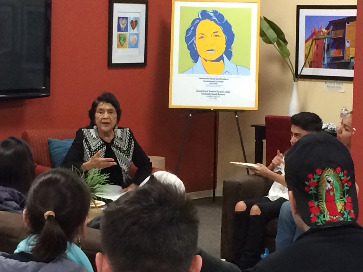 ddavidmurray's tweet photo. Dolores Huerta reminds us: “the people have the power!” @stanfordccsre https://t.co/lrrb0dBwfs