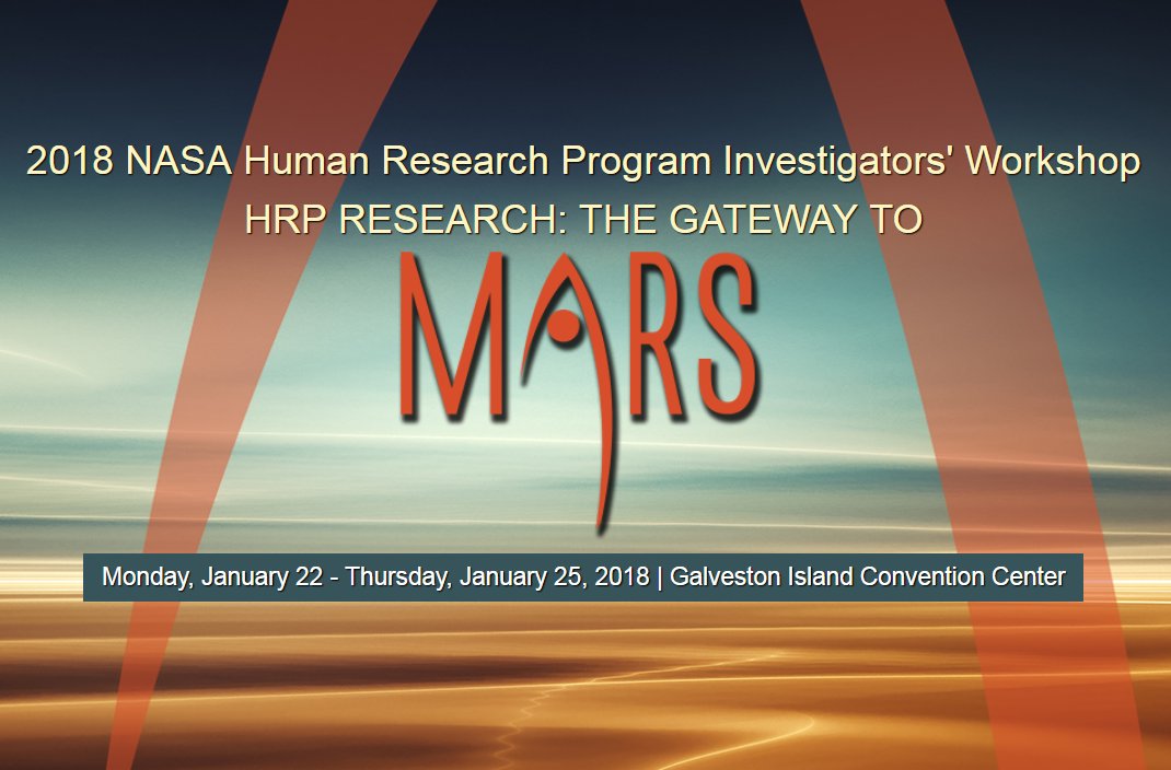 arthroventions's tweet photo. Arthroventions is excited to present at the 2018 NASA Human Research Program Investigator’s Workshop in Galveston, TX this month! https://t.co/ngf8NSkVCL 

@NASA 

#Space #JointCare #Mars #ISS #Cartilage https://t.co/WvYohyKD7G