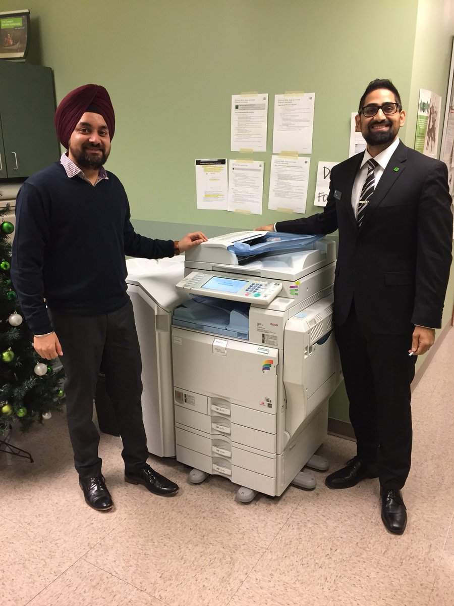 #MakeItPersonal Shaun helping Prab our trainee with his first customer meeting and account opening. #teamwork @GurjivChahil_TD