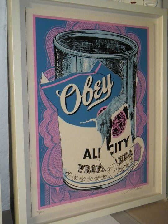 MisterFrameMan's tweet image. #throwbackthursday #ShepardFairey
From the archive, we bring forth..Obey soup cans!