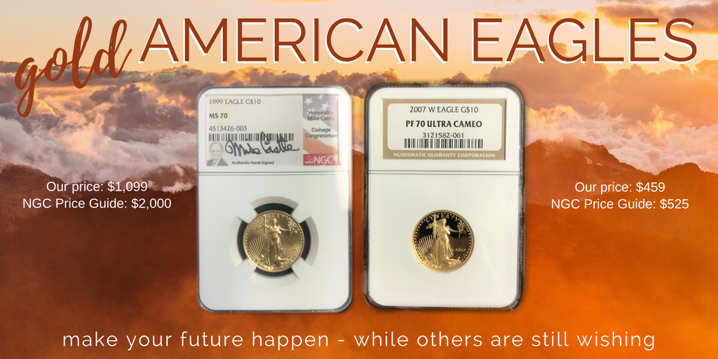 asggold's tweet photo. The #AmericanGoldEagle 🇺🇸  🦅  is one of the world's most popular coins, and we have these 2 priced right! Start 2018 with a great #investment at a great price, and make your future happen! >> https://t.co/qnZ3KZacFl

#preciousmetals #bullion #hedge #greatprices #americaneagle https://t.co/Ir3l1pNcMS