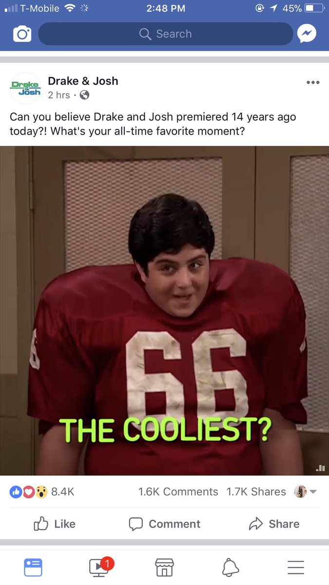 Sarahabbas081's tweet photo. @DavidDobrik @ItsJoshPeck it’s funny how I thought of David first 😂 Drake & Josh premiered 14 years ago 😱 #DrakeandJosh #daviddobrik #davidvlogs https://t.co/eVZLgsQoIf