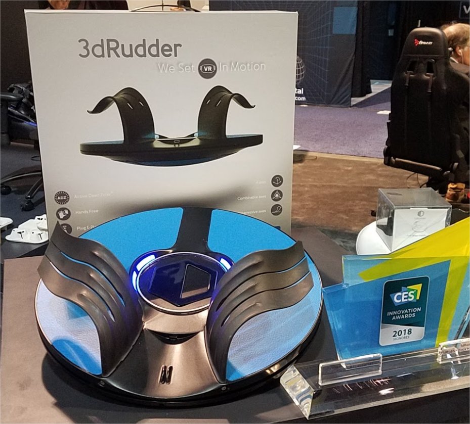 3dRudder_FR's tweet photo. #CES2018 #controller @3dRudder french startup #VR #VirtualReality #foot #locomotion #InnovationAward #gamedev #HTCVive #OculusRift Come LVCC South Hall 1 booth #21403 and try some great games #DeadEffect2 from #BadFlyInteractive https://t.co/3wCeXyOeqJ