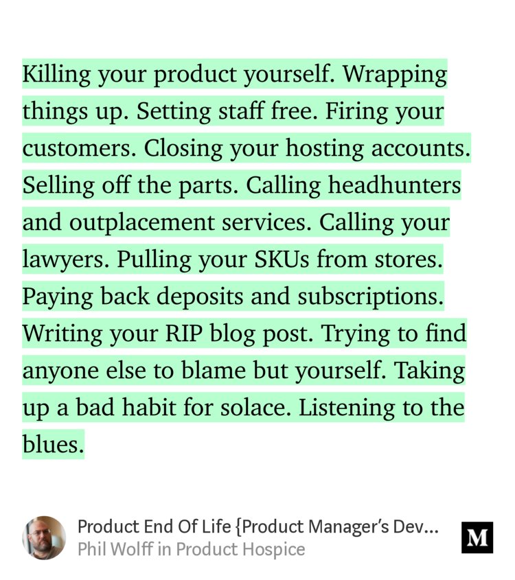 evanwolf's tweet photo. “Product End Of Life {Product Manager’s Devil’s Dictionary}” — @evanwolf https://t.co/yEa1eijFu7 #prodmgmt #eol #productretirement #producthospice https://t.co/LlJkGNHcsy