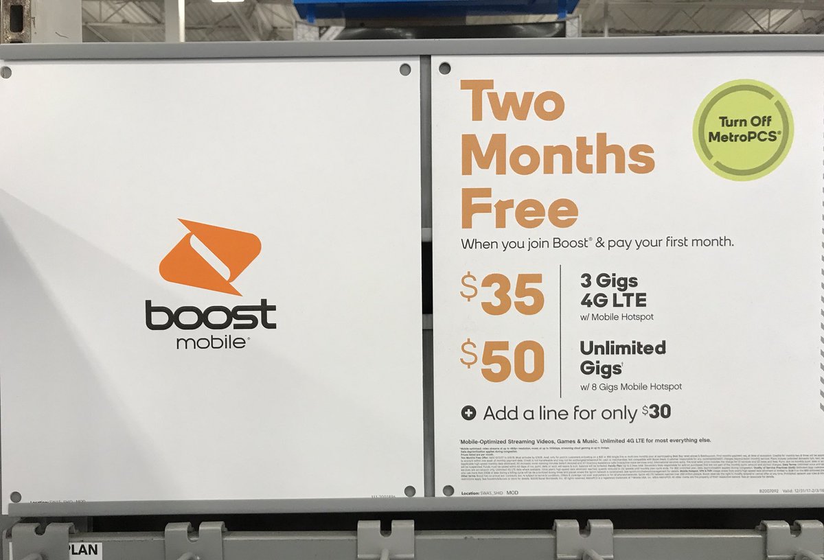 Ugot2askY's tweet photo. Switch to #Boost @BestBuy and get 2 months Free! π #SwitchOffMetroPCS https://t.co/hKRnhMV1ei