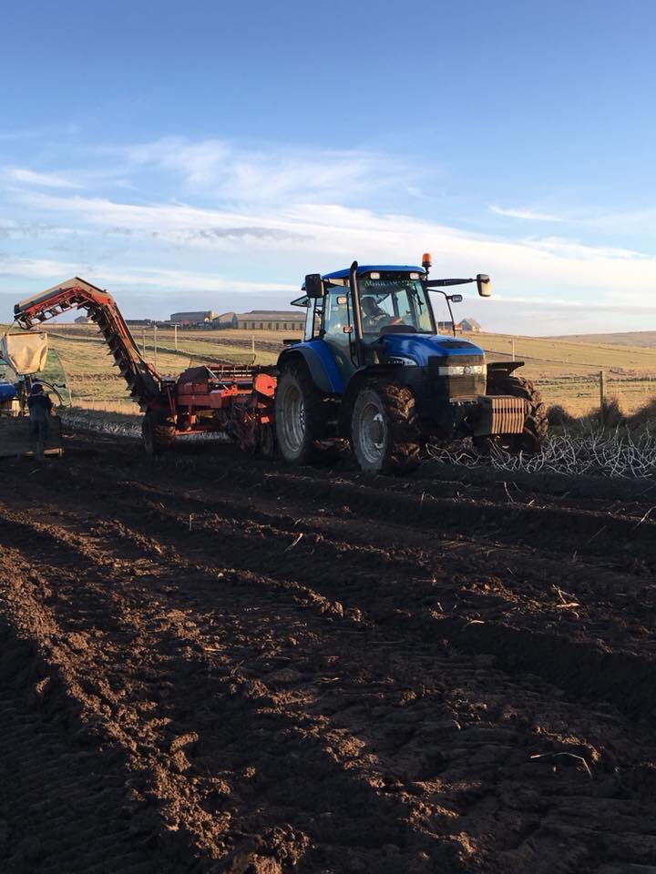 Brake_Farm's tweet photo. Perfect weather today so lifting the last of the tatties, another good day should see us finished. It’s been so wet since October that we had to stop. https://t.co/cToPPqjFxy